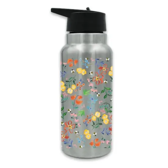Cheery Floral and Bee Pattern 32oz. Tumbler {1}