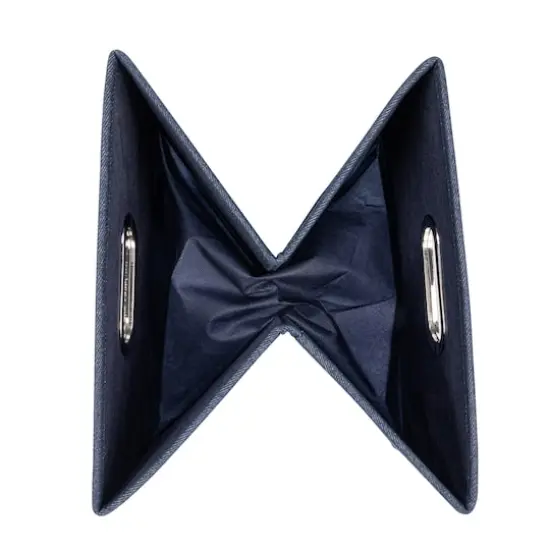 Household Essentials 15" Denim Blue Collapsible Cotton Blend Storage Box with Lid, 2ct. {9}