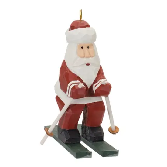 6ct. Santa on Skis Ornament {3}