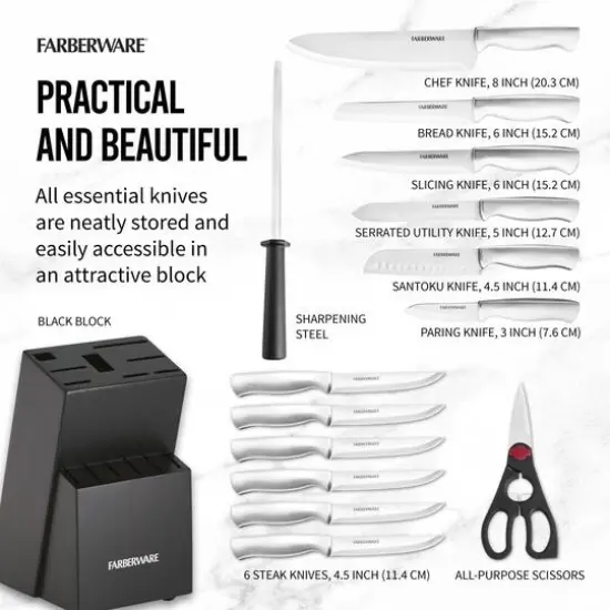 Farberware Stainless Steel Knife Block Set {4}