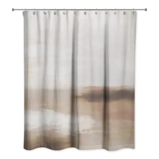 Soft Smooth Warm Abstract 71" x 74" Shower Curtain {3}