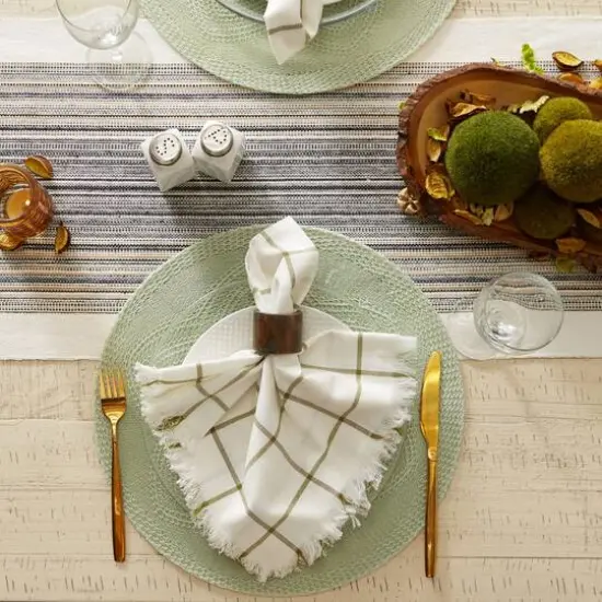 DII&reg; Woven Round Placemats, 6ct. Mint {8}