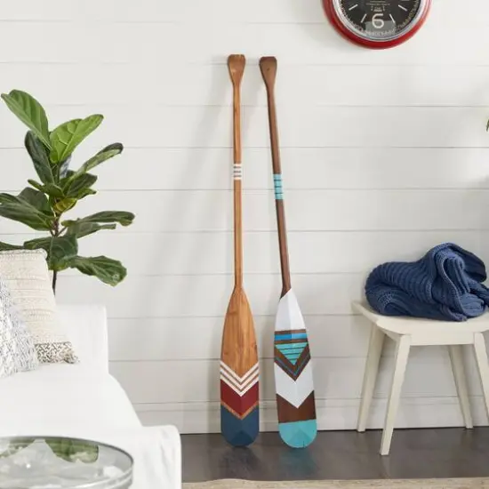 55" Brown Wood Coastal Oars Wall Decor, 2ct. {8}