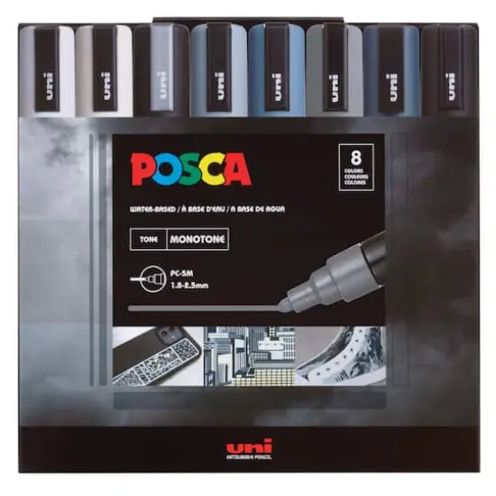 POSCA PC-5M Medium Tip Monotone Paint Marker Set {1}