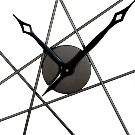 CosmoLiving by Cosmopolitan 24" Black Metal Contemporary Wall Clock {8}