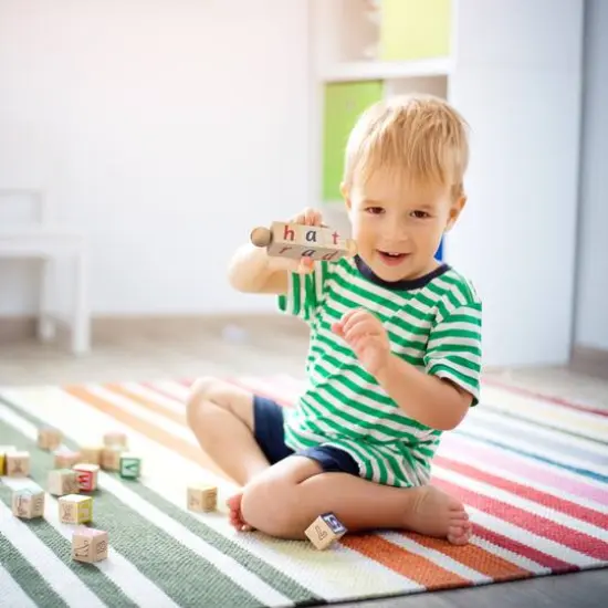 Toy Time Wooden Twist Letter Blocks {6}