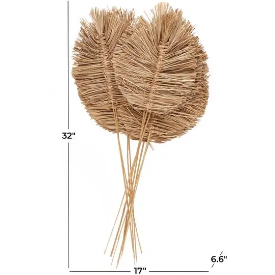 32" Brown Dried Grass Spear-Shaped Foliage with Sharp Stems {8}