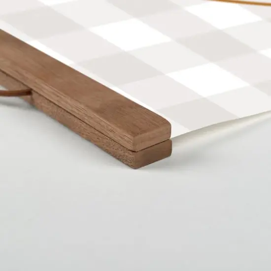 Get Cozy Check Teak Hanging Canvas {3}