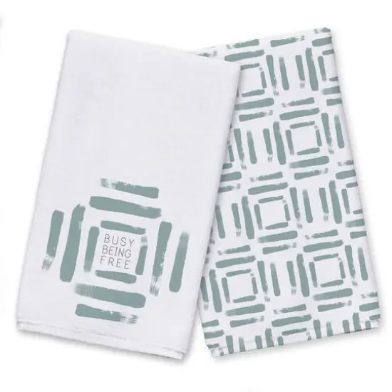 Busy Being Free Tea Towel Set {1}