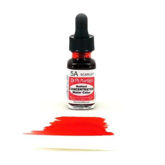 Dr. Ph. Martin's® Radiant Concentrated Watercolor, 0.5oz. 5A Scarlet {4}