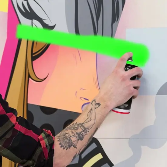 Ironlak Acrylic Spray Paint Flouro Green {5}