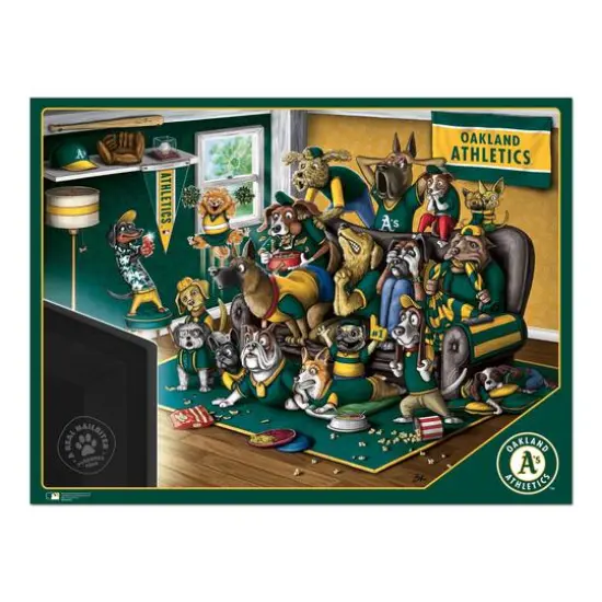 MLB Purebred Fans A Real Nailbiter 500 Piece Puzzle Oakland Athletics {5}