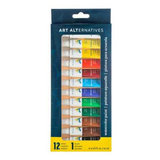 Art Alternatives Economy Watercolor 12-Color Paint Set, 12mL Tubes {3}