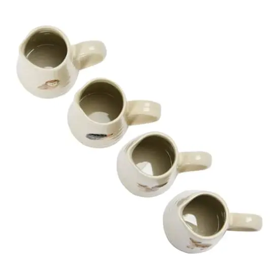 Hello Honey&reg; 3" Hand-Painted & Embossed Forest Animal Ceramic Pitcher Mugs, 4ct. {4}