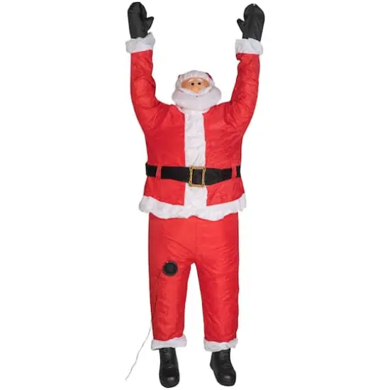 6.5ft. Airblown&reg; Inflatable Realistic Roof-Hangin' Santa {3}