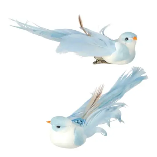 Decorative Feather Birds, 2ct. by Ashland&reg; Blue {3}