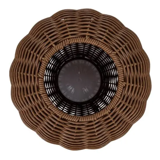 Hello Honey&reg; 14.25" Natural Plastic & Woven Rattan LED Lamp, 2ct. {6}
