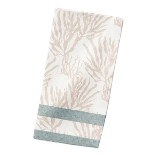 Coral & Stripe Cotton Twill Napkin Blush/Blue/White {3}
