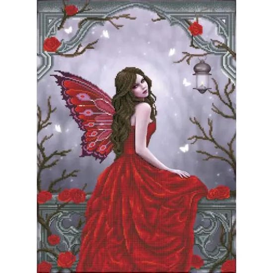 Diamond Dotz® Advanced Winter Rose Fairy Diamond Painting Kit {1}