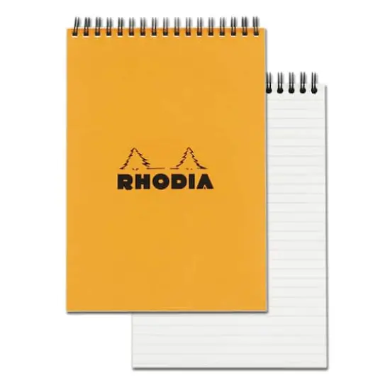 Rhodia&reg; Orange Ruled Wire-Bound Pad, 6" x 8.25" {1}