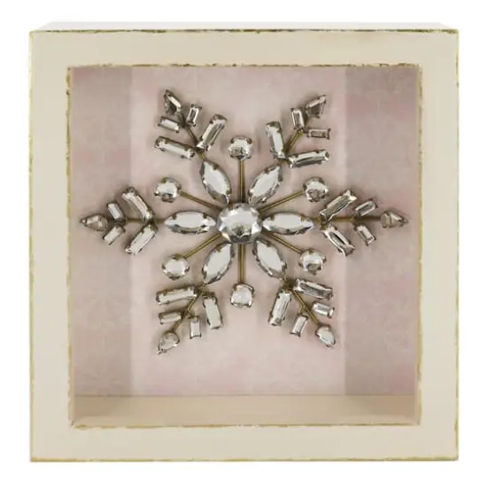 7" x 8" Snowflake Block Tabletop D&eacute;cor by Ashland&reg; Pink {1}