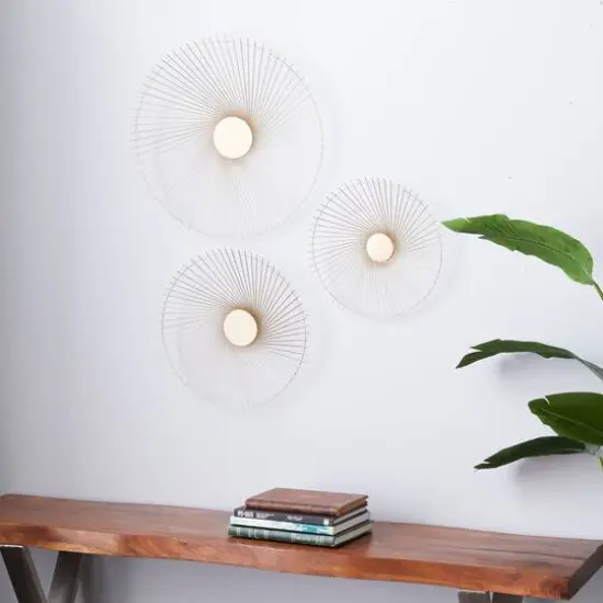 Gold Metal Contemporary Wall D&eacute;cor Set, 16", 18" & 23" {8}