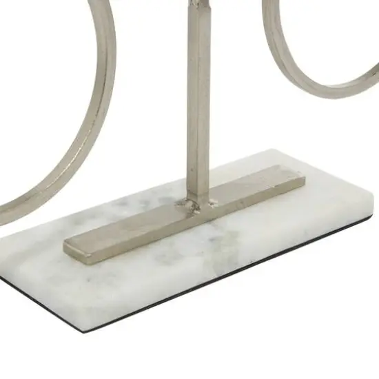 13" Silver Metal Contemporary Bicycle Sculpture {6}