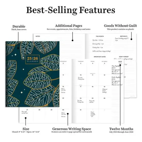 TF Publishing 2025-2026 Night Foliage Large Monthly Planner {6}