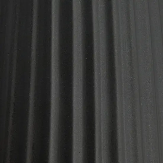 Hello Honey&reg; 11.5" Matte Black Round Stoneware Fluted Vase with Embossed Lines {5}