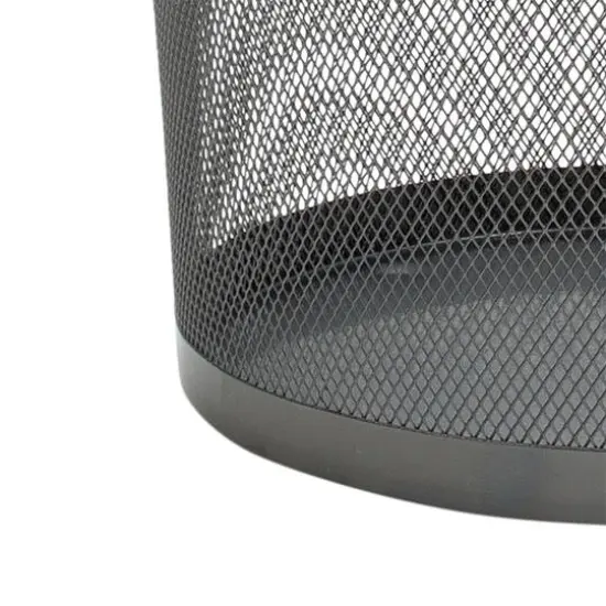 Organize It All Silver Mesh Round Wastebasket {6}