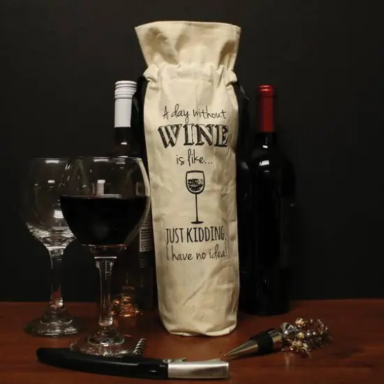 Personality Case&trade; Day Without Canvas Wine Bag {3}