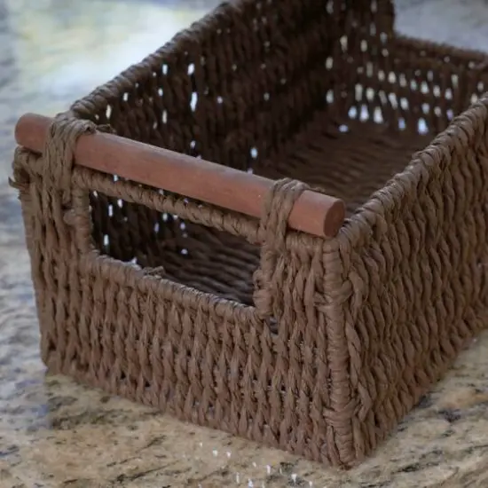 Household Essentials Decorative Woven Basket Set Brown {8}