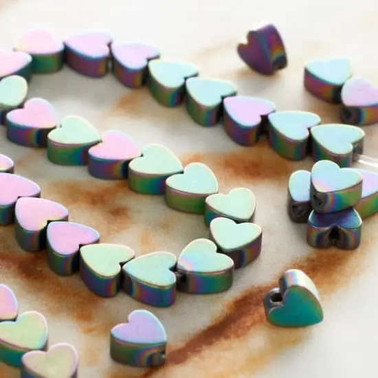 Multicolor Hematite Heart Beads, 4mm by Bead Landing&trade; {3}