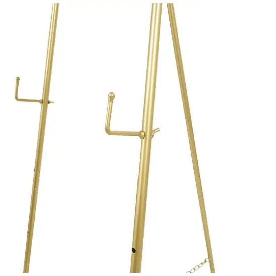 63" Gold Metal Scroll 3-Tier Display Easel {9}
