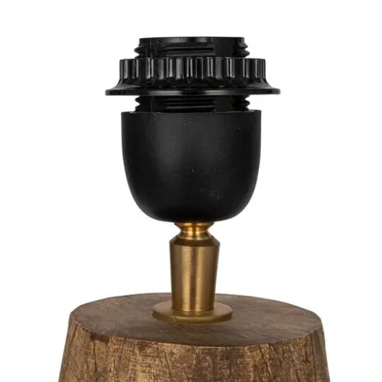 Hello Honey&reg; 26" Natural Reclaimed Wood Swivel Neck Table Lamp with Jute Shade {6}