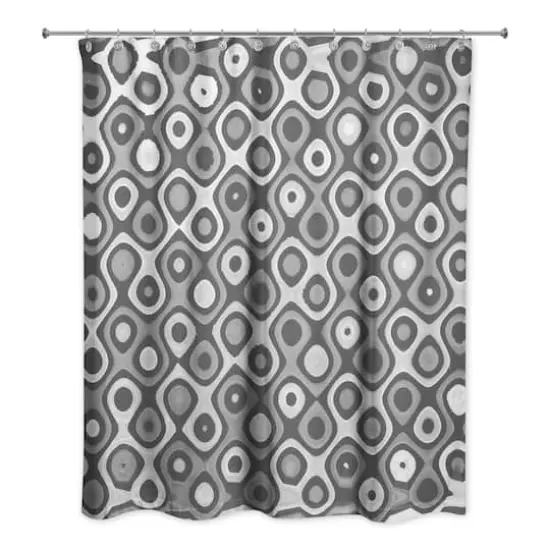 Circles Shower Curtain Gray {1}
