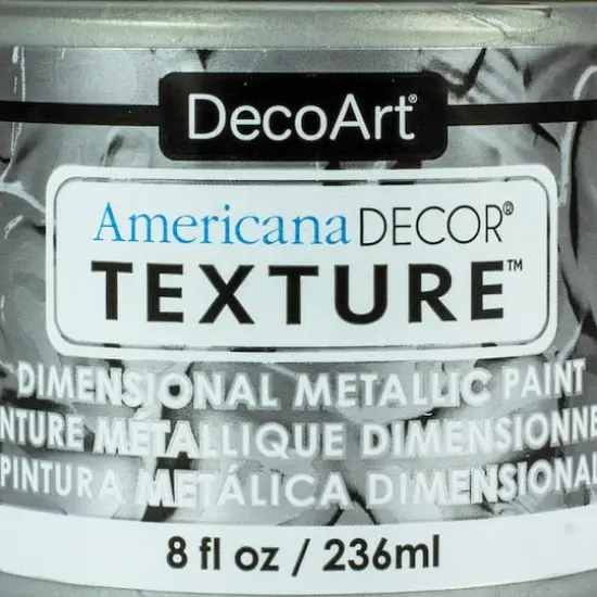 DecoArt&reg; Americana D&eacute;cor&reg; Texture&trade; Dimensional Metallic Paint Silver {4}