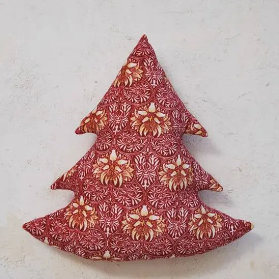 Hello Honey&reg; 18" Red Velvet Christmas Tree Pillow {3}