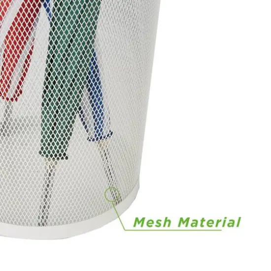 Mind Reader White Metal Mesh Umbrella Holder Basket {5}