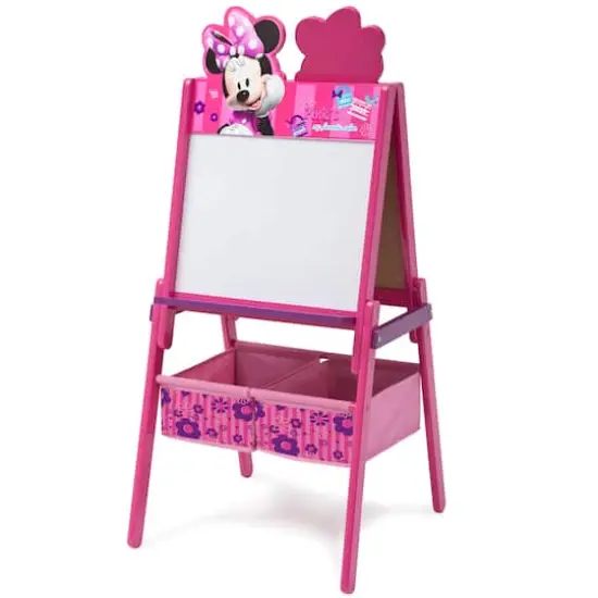 Disney&reg; Minnie Mouse Wooden Double Sided Easel with Storage {1}