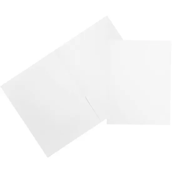 JAM Paper Premium Matte 2-Pocket Folders, 6ct. White {1}