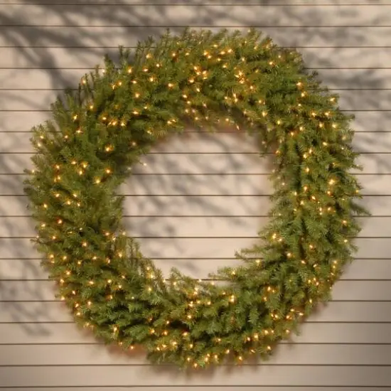 60" Clear Lights Norwood Fir Wreath {3}