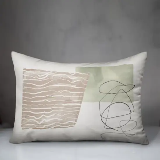 Chic Urban Abstract I 14" x 20" Throw Pillow {4}