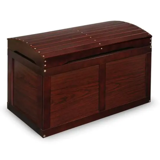 Badger Basket Hardwood Barrel Top Toy Chest Espresso {2}