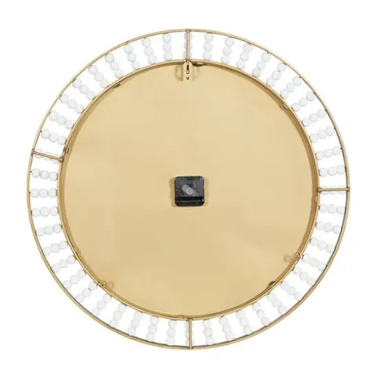 White Metal Contemporary Wall Clock, 24" x 24" x 2" {7}