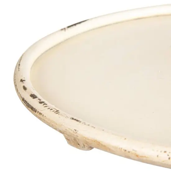 Hello Honey® 28" Metal Martini Cocktail Table Antique White {5}