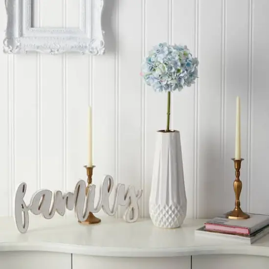 Light Blue Hydrangea Artificial Flower Stem, 3ct. {4}