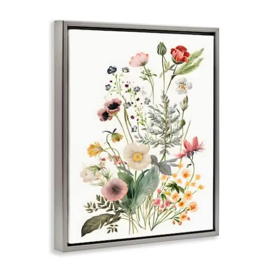 Stupell Industries Subtle Spring Blossoms Floater Framed Art Gray {4}