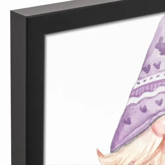 Easter Gnome Banner 12" x 12" Black Floating Framed Canvas {4}