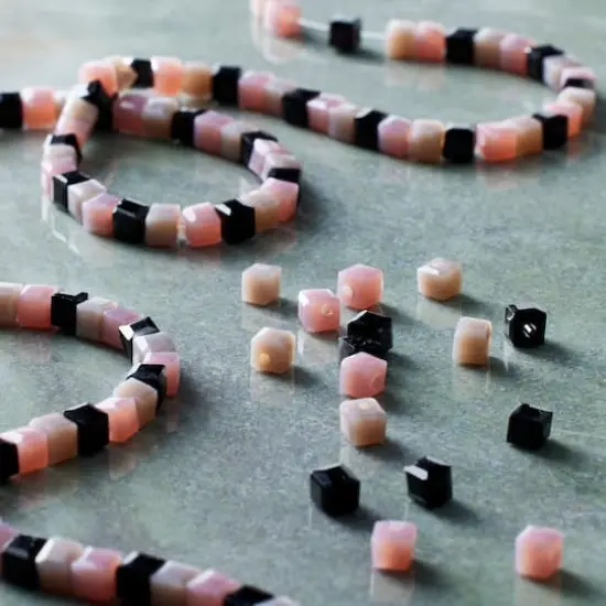 Multicolor Glass Cube Bead Strings, 3mm by Bead Landing&trade; {3}